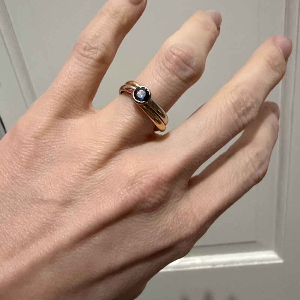 Cartier Vintage Trinity Ring w/Sapphire 18k